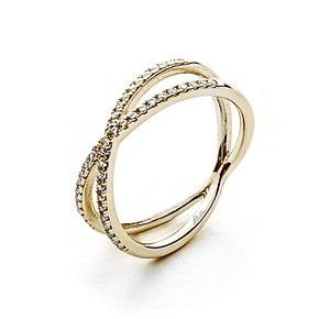 Anello Donna 4US Cesare Paciotti Intreccio - 4UAN4617W - 14 Anello Donna 4US Cesare Paciotti Intreccio - 4UAN4617W - 14