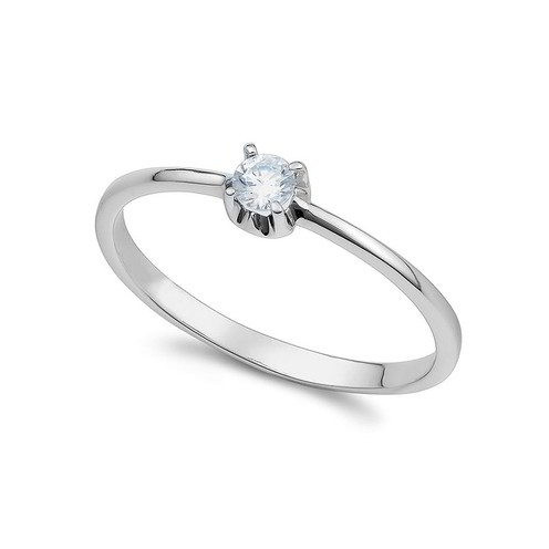 Anello Donna Ambrosia Solitario - AAZ 140 - 14