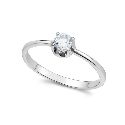 Anello Donna Ambrosia Solitario - AAZ 141 - 14