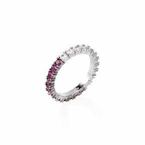 Anello Donna Amen Veretta Duo Rubino - RBNBR