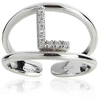 Anello Donna Artlinea Lettera Zirconia - ZAS2/L-LB Anello Donna Artlinea Lettera Zirconia - ZAS2/L-LB