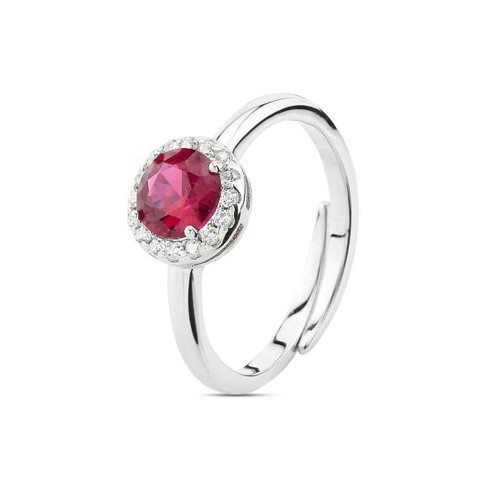 ANELLO BOCCADAMO DONNA CON CRISTALLO OVALE VERDE CHIARO CIRCONDATO DA
