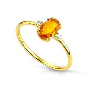 Anello Donna Lucciole Solitario - ANIRIDE9KTOV-OG-AMB