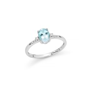 Anello Donna Miluna Acquamarina Diamanti - LID3772 - 14 Anello Donna Miluna Acquamarina Diamanti - LID3772 - 14