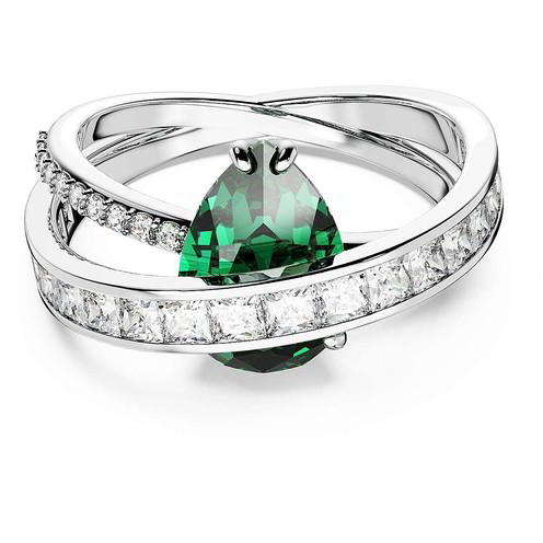 Anelli in argento da donna, anelli con strass blu, cavi, eleganti
