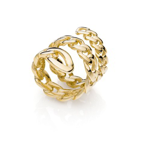 Anello Donna Unoaerre Catena Spirale - 2394