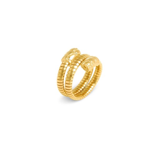 Anello Raspini Tubogas Croco Doppio Dorato - 12544 - 14