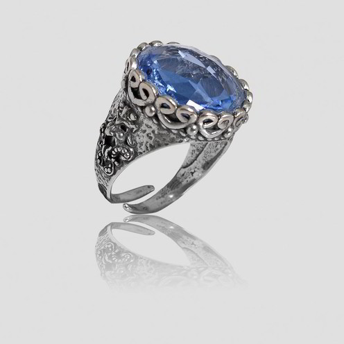 Anello Tesoro Di Hera Maschera Apotropaica - AN006-AZ