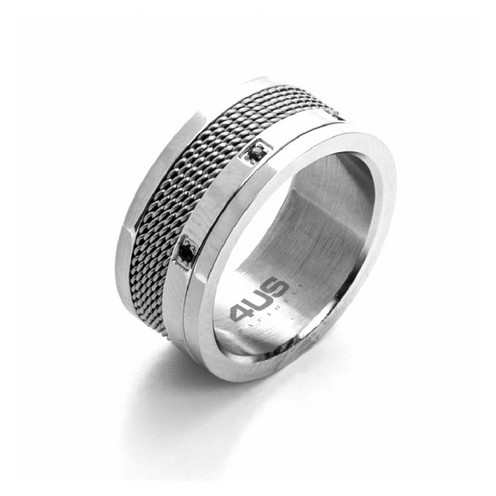 Anello Uomo 4US Cesare Paciotti Fascia Zircon - 4UAN5167 - 24