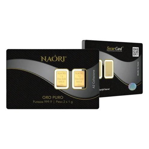 Blister Lingotti Oro 24Kt Naori 2x1 gr - NA0A2