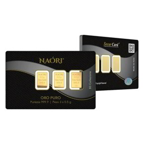 Blister Lingotti Oro 24Kt Naori 3x0.5 gr - NA0B3