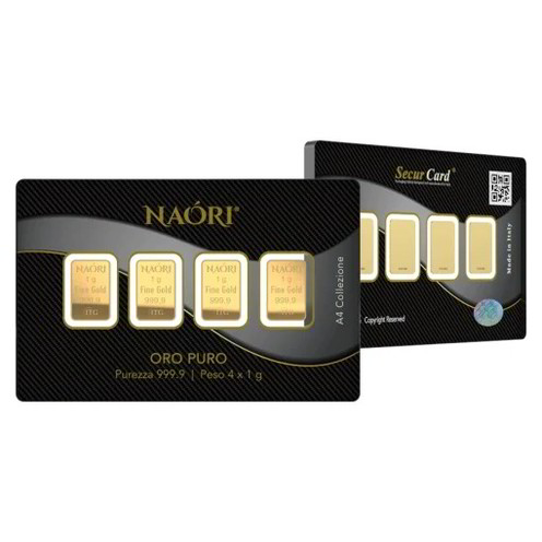 Blister Lingotti Oro 24Kt Naori 4x1 gr - NA0A4