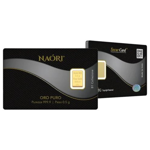 Blister Lingotto Oro 24Kt Naori 0.5 gr - NA0B1