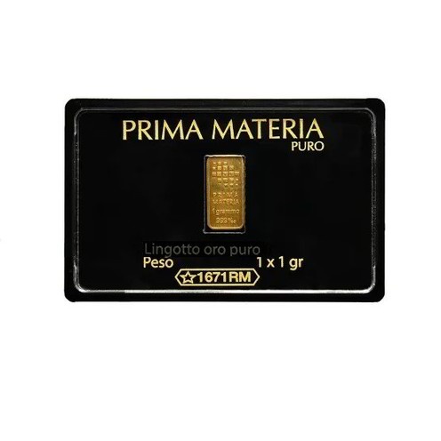 Blister Lingotto Oro 24Kt Prima Materia Puro 1 gr. - PMG1GR