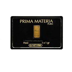 Blister Lingotto Oro 24Kt Prima Materia Puro 1 gr. - PMG1GR Blister Lingotto Oro 24Kt Prima Materia Puro 1 gr. - PMG1GR