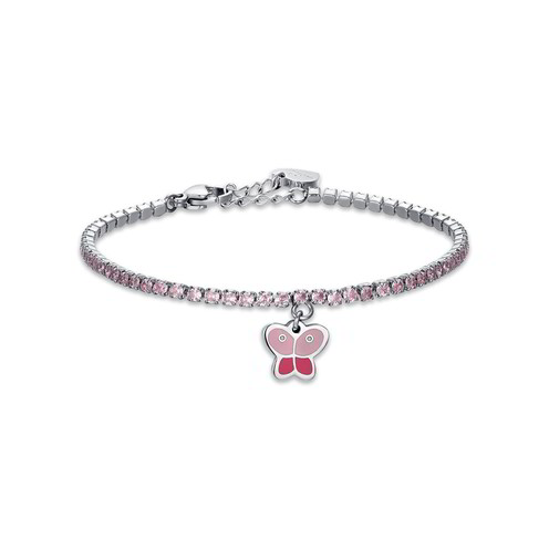 Bracciale da Bambina in oro con ciliegine e targhetta
