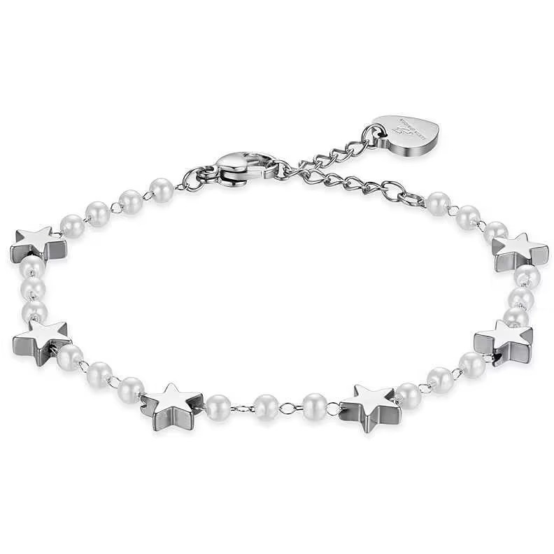 Luca Barra Bracciale Donna In Acciaio Con Stelle - Modello BK2725