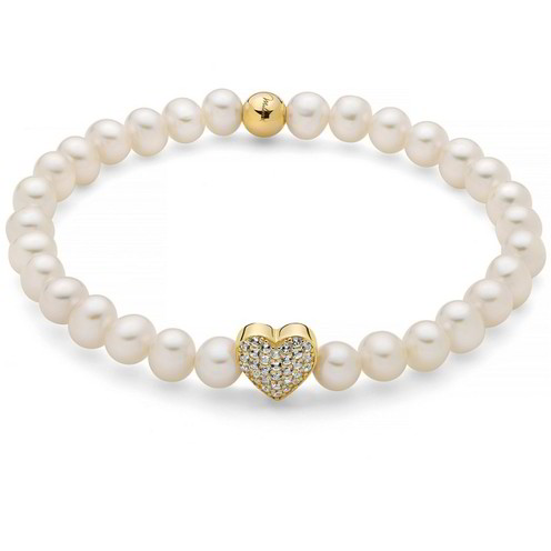 Bracciale Donna Miluna Perle Cuore - PBR3506G-TPZ