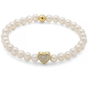 Bracciale Donna Miluna Perle Cuore - PBR3506G-TPZ