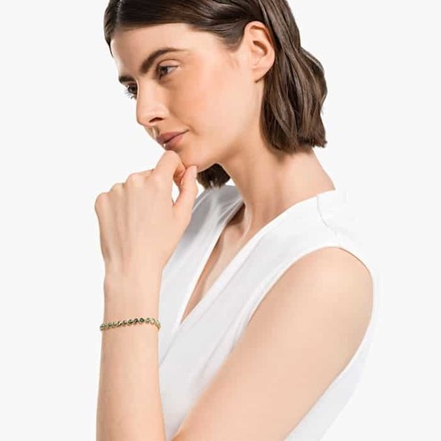 Bracciale Donna Swarovski Tennis Green - 5555824