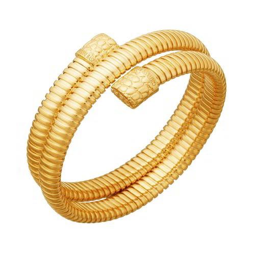 Bracciale Raspini Tubogas Croco Dorato Doppio - 12332