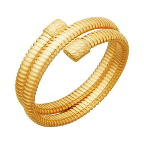 Bracciale Raspini Tubogas Croco Dorato Doppio - 12332