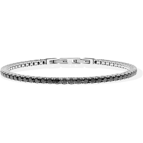 Bracciale tennis Meridien Jewels in acciaio con zirconi rosa - Fabiani