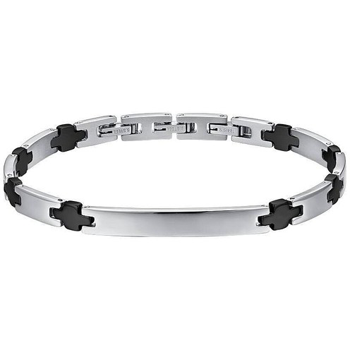Luca Barra Bracciale da Uomo Bracciale Realizzato in Acciaio con Ancora. Lunghezza: 19 + 3 cm. La referenza è ba1275