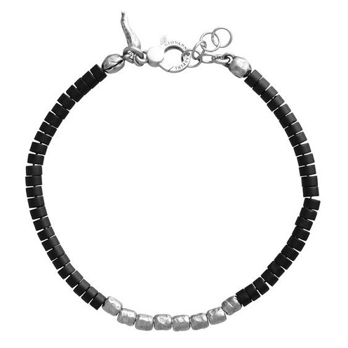 Bracciale Uomo Raspini Granelli Agata Nera - 11862 - L