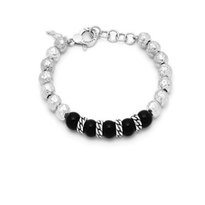 Bracciale Uomo Raspini Onice E Treccia Grande - 11854 - L