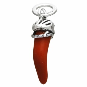 Charm Giovanni Raspini Corno Rosso Casco Bici - 10994 Charm Giovanni Raspini Corno Rosso Casco Bici - 10994