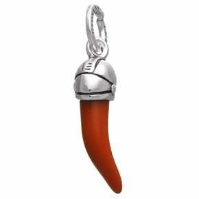 Charm Giovanni Raspini Corno Rosso Casco Moto - 10993 Charm Giovanni Raspini Corno Rosso Casco Moto - 10993