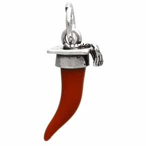 Charm Giovanni Raspini Corno Rosso Laurea - 10991 Charm Giovanni Raspini Corno Rosso Laurea - 10991