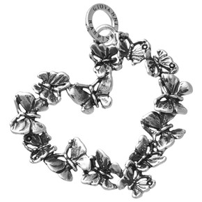 Charm Giovanni Raspini Cuore Farfalle Grande - 11096 Charm Giovanni Raspini Cuore Farfalle Grande - 11096