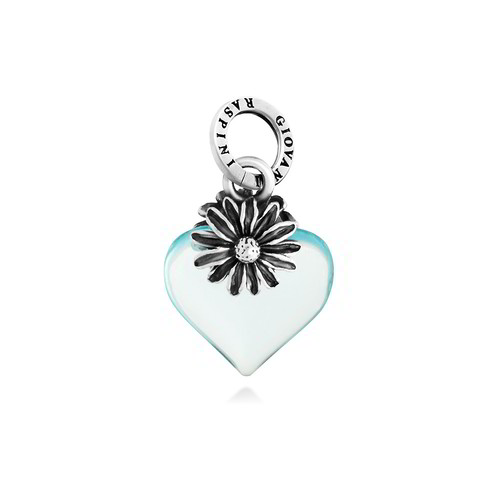Charm Giovanni Raspini Cuore Margherita Azzurro - 12474