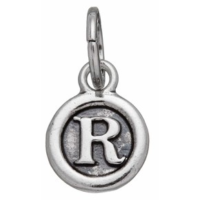 Charm Giovanni Raspini Lettera "R" Bottone - 9608 Charm Giovanni Raspini Lettera "R" Bottone - 9608
