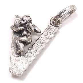 Charm Giovanni Raspini Lettera "V" Angelo - 6084 Charm Giovanni Raspini Lettera "V" Angelo - 6084