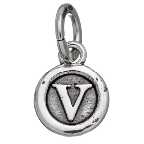 Charm Giovanni Raspini Lettera "V" Bottone - 9612
