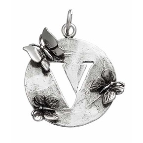 Charm Giovanni Raspini Lettera "V" Farfalle - 9576