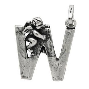 Charm Giovanni Raspini Lettera "W" Angelo - 6089 Charm Giovanni Raspini Lettera "W" Angelo - 6089