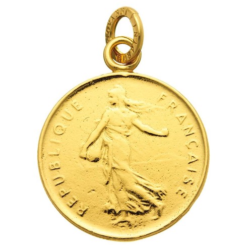 Charm Giovanni Raspini Moneta 5 Franchi Dorata - 8962