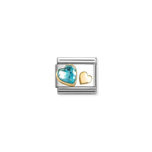 Charm Link Nomination Composable Cuore Celeste - 030613/07