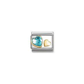 Charm Link Nomination Composable Cuore Celeste - 030613/07