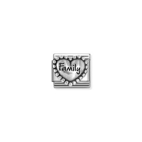 Charm Link Nomination Composable Cuore Family - 330101/84
