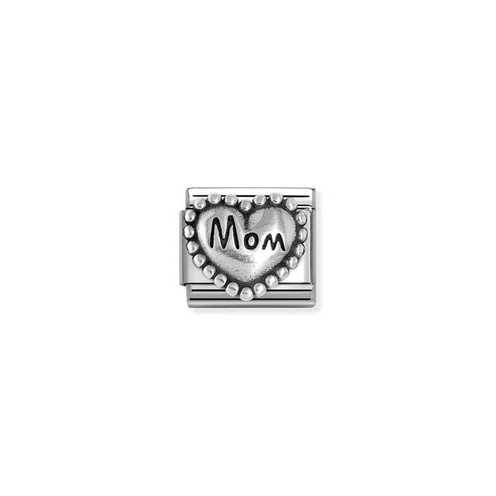 Charm Link Nomination Composable Cuore Mom - 330101/79