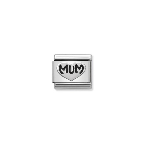 Charm Link Nomination Composable Cuore Mum - 330101/12