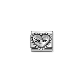 Charm Link Nomination Composable Cuore Sister - 330101/81