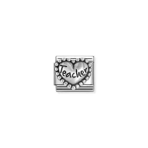 Charm Link Nomination Composable Cuore Teacher - 330101/89
