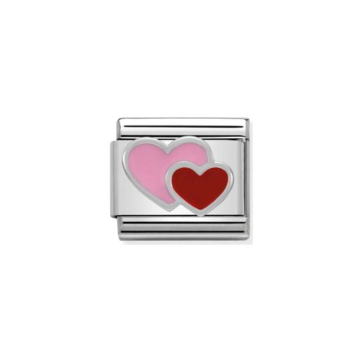 Charm Link Nomination Composable Doppio Cuore - 330202/16