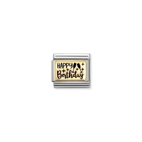 Charm Link Nomination Composable Happy Birthday - 030166/60